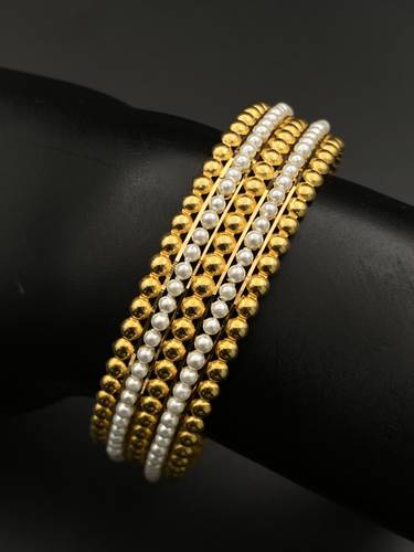 سوارة ذهب مع لولو عيار 21 