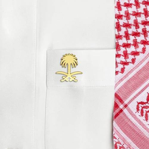 بروش سيفين ونخلة ذهبي