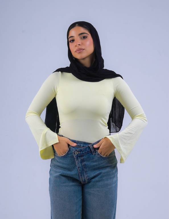 Butter Yellow Long Sleeves Top
