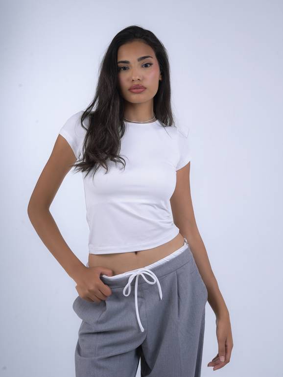 White Short Sleeves Top