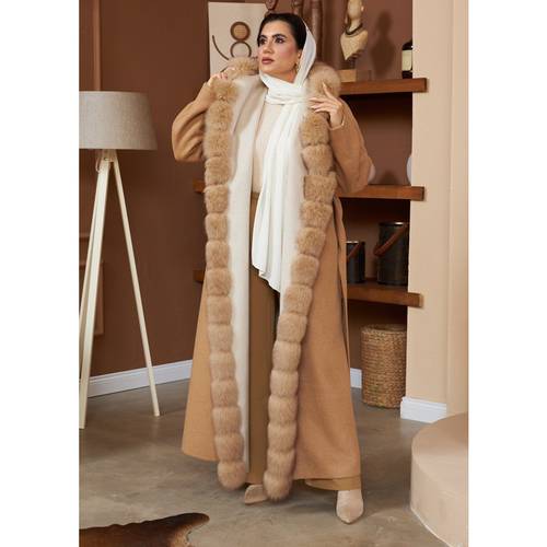 BA-FUR عباية فاخرة مع فرو طبيعي