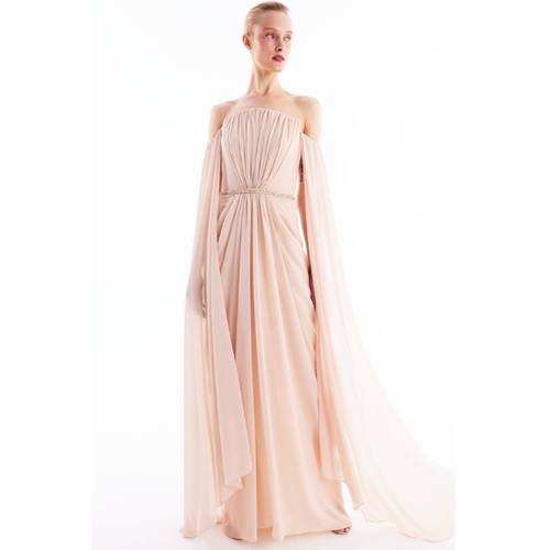 NIHAN PEKER DRESS لون زهري 