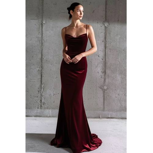CER VELVET EVENING DRESS