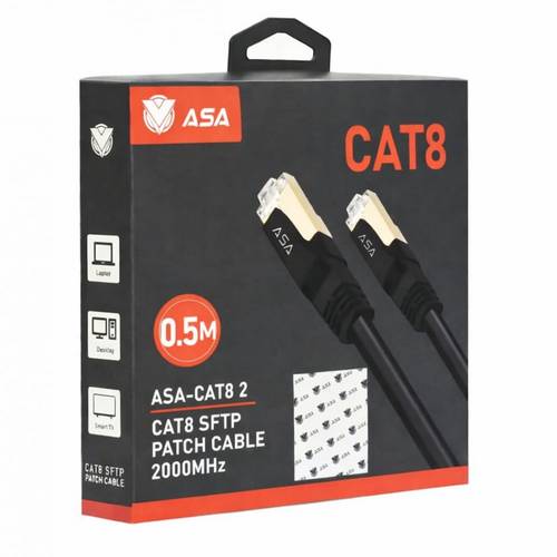  كيبل شبكة ايثرنت CAT8  بطول 0,5متر