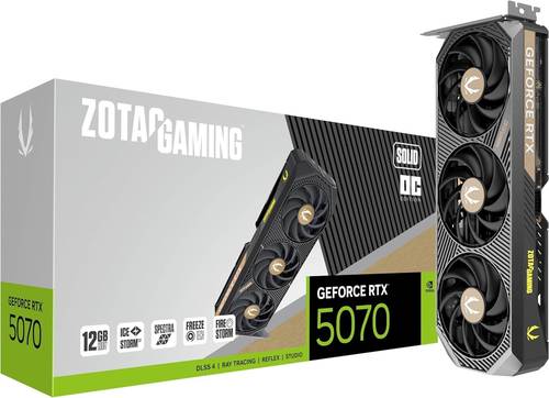 كرت شاشة زوتاك قيمنق جي فورس آر تي إكس 5070 سوليد أو سي 12 جيجابايت GDDR7