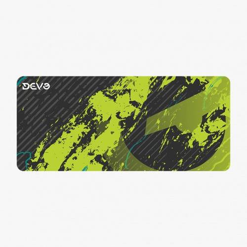 ماوس باد الألعاب الاحترافية Devo Volt Shock-900 - حجم كبير باللون الأسود والأخضر الفوسفوري