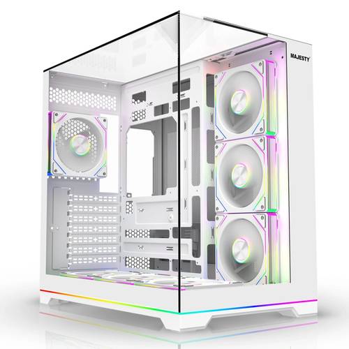 صندوق كمبيوتر MAJESTY X SPACE PLUS MID TOWER -ابيض 