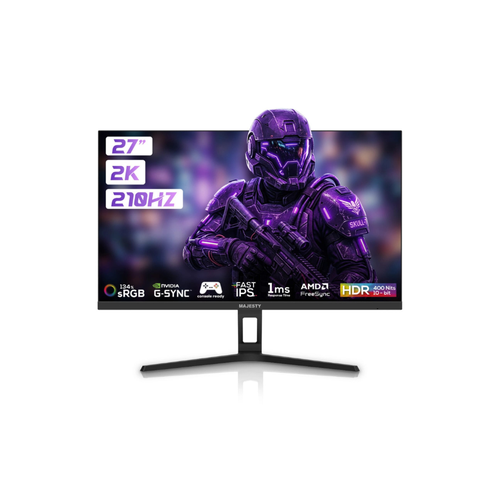 شاشة ألعاب Majesty 27 بوصة 2K QHD 210Hz IPS – 1ms HDR400 مع HDMI 2.1 وRGB