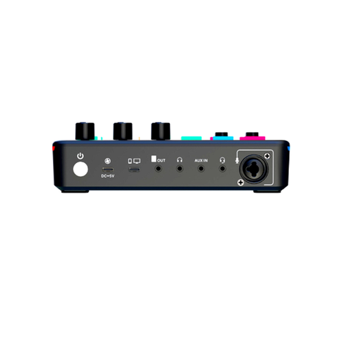 مايكروفون USB مع ميكسر صوتي 3 في 1 من ASA بإضاءة RGB 