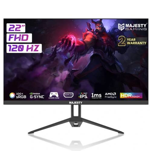 شاشة ألعاب ماجيستي 22 بوصة – FHD 1920×1080، 120Hz، 1ms، IPS، HDR، G-SYNC & FreeSync