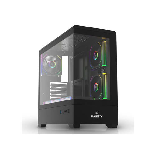 صندوق كمبيوتر MAJESTY RAAD PRO ARGB MID TOWER-اسود