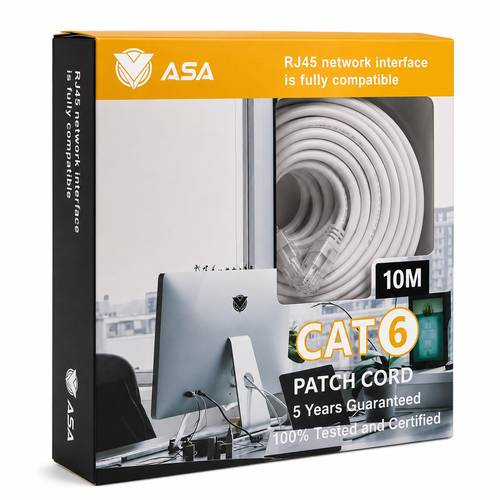 كابل إيثرنت Cat6 فائق السرعة 10 متر 1 جيجابايت/ثانية RJ45