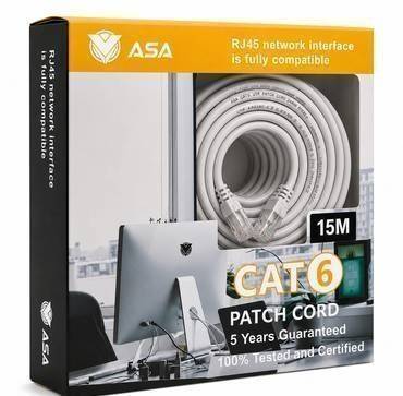 كابل إيثرنت Cat6 فائق السرعة 15 متر 1 جيجابايت/ثانية RJ45