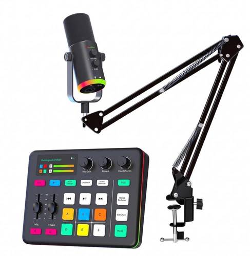 حزمة مايك ومكسر صوت احترافي 3 في 1 للبودكاست والبث المباشر SUPREME PODCAST BUNDLE من ASA