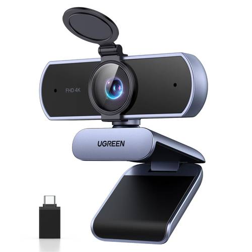 كاميرا ويب يوجرين فاين كام UGREEN FineCam 4K مع ميكروفون وغطاء خصوصية -رمادي