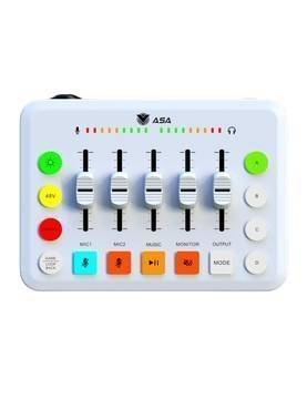  مكسر صوت احترافي وبث مباشر ASA PROFESSIONAL MIXER A99 - أبيض