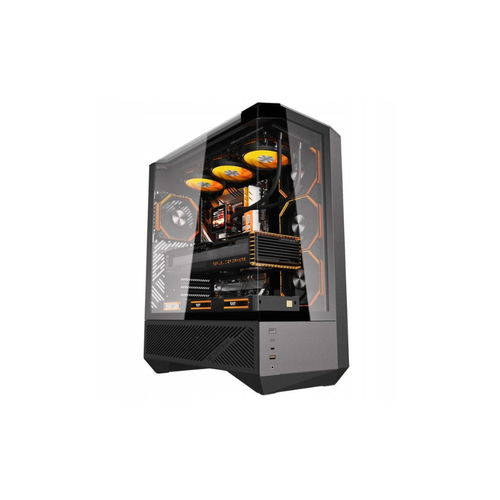 صندوق كمبيوتر DARKFLASH ARCEE DY460 LUXURY PC FULL TOWER ATX مع 4 مراوح لون اسود