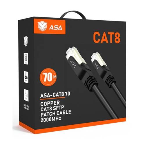   كيبل شبكة ايثرنت CAT8  بطول 70متر