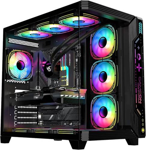 صندوق كمبيوتر GAMEON Pulse-M Midnight Series ARGB Mid Tower لون اسود 