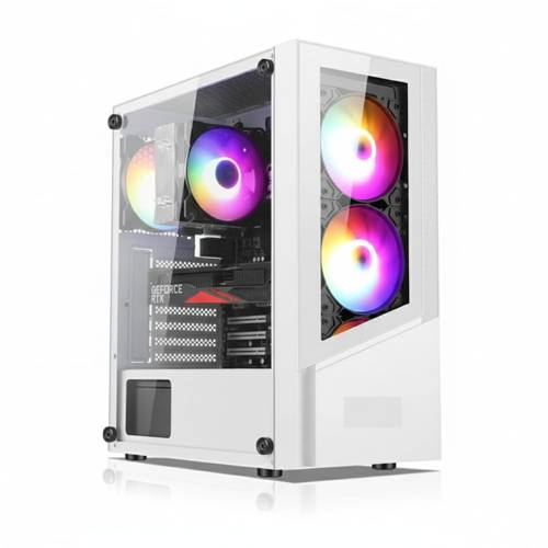  صندوق كمبيوتر  XTREM VLOG TG WHITE WCEO 559 MID TOWER ATX -لون ابيض