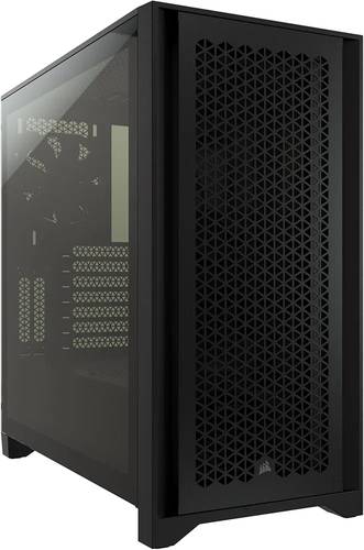 صندوق الكمبيوتر Corsair 4000D Airflow Tempered Glass Mid-Tower ATX باللون الأسود 