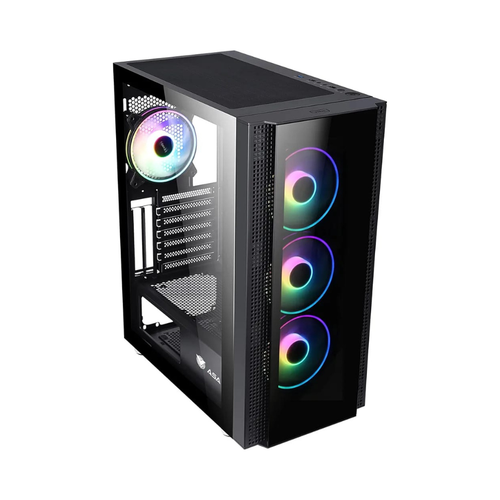 صندوق كمبيوتر ASA ATTACK ATX MID -TOWER 7FANS  لون اسود
