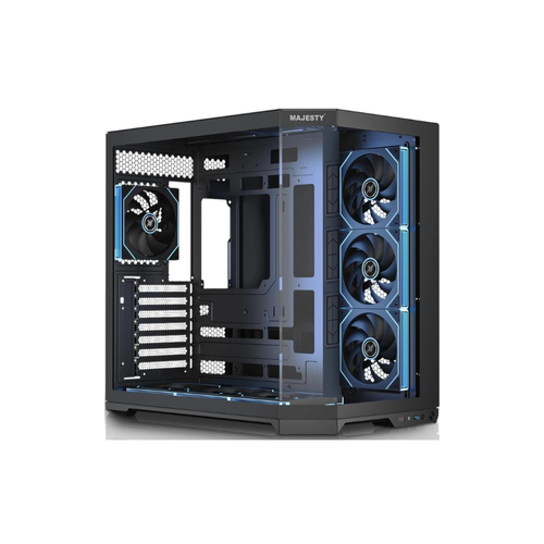 صندوق كمبيوتر Majesty Mavera Pro Mid Tower - 7 FANS- ARGB باللون الأسود