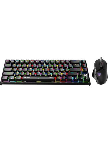 كيبورد مع اماوس الالعاب ميكانيكي لاسلكي ASA KM61 RGB