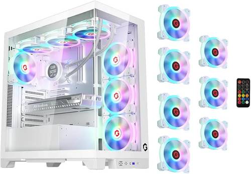 صندوق كمبيوتر GAMEON EMPEROR ARTIC  III SERIES MID TOWER ATX  لون ابيض 