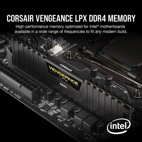 ذاكرة رام CORSAIR Vengeance BLACK 16GB (1x16GB) DDR4 3000 C16