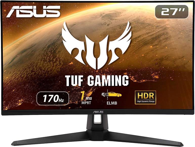شاشة TUF Gaming VG27AQ1A بحجم 27 بوصة من ASUS بمواصفات WQHD (2560x1440), IPS, 170Hz Sync G-SYNC 1ms, HDR10