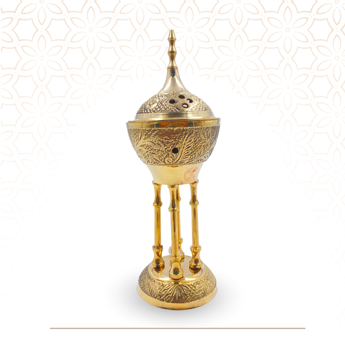 مبخرة نحاسية مذهبة