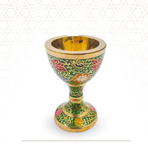 مبخرة مذهبة خضراء