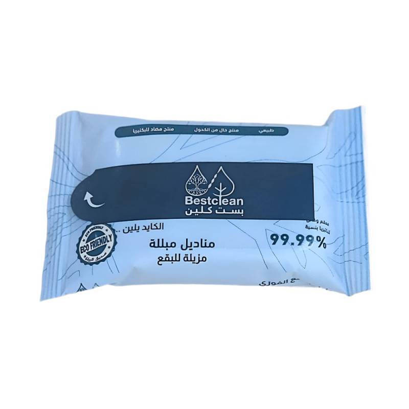 بست كلين - مناديل مبلله 10 قطعة طبيعي مزيله للبقع