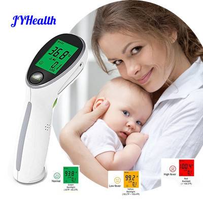 JYHealth ميزان الحرارة الرقمي المحمولة عدم الاتصال الأشعة تحت الحمراء ميزان الحرارة بندقية الطفل والكبار قياس درجة حرارة الجسم والسطح