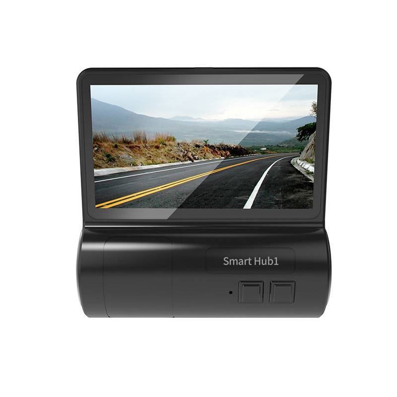 كاميرا داش كام عدستين اماميه وخلفيه بدقة تصوير 4K، تسجيل 24 ساعة، تعمل بالواي فاي