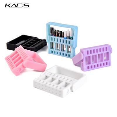 KADS 16 ثقوب مسمار مثقاب الخشب s حامل عرض صندوق تخزين فارغة الكهربائية مسمار مثقاب الخشب الملفات الاكريليك الوردي المنظم الحاويات