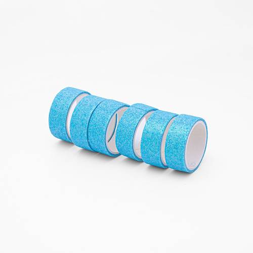 Glitter Washi Tape Blue 6 pcs