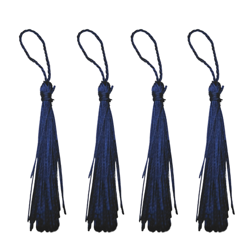 Tassels Decorative Accessory Dark Blue 4pcs