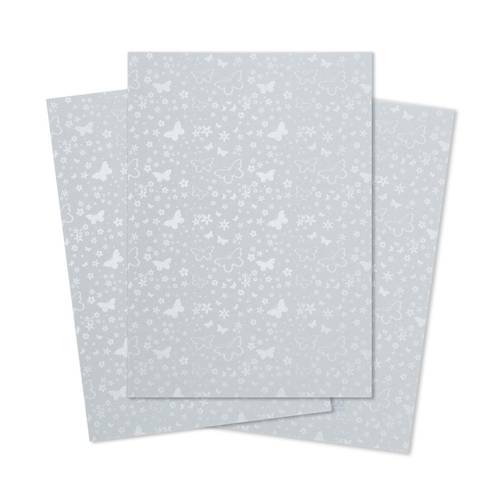 DARA, A4 Butterfly Perfumed Paper 180 gsm 50 Sheets Light Silver