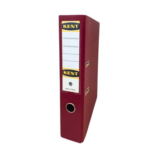 KENT Plastic Box File Burgundy 3 inch