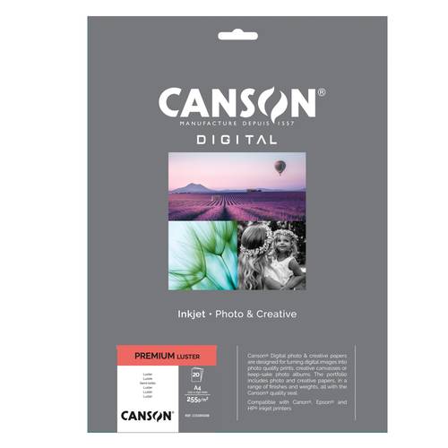 Canson Digital Premium Lustre Gloss Paper A4 255 gsm 20 sheets White