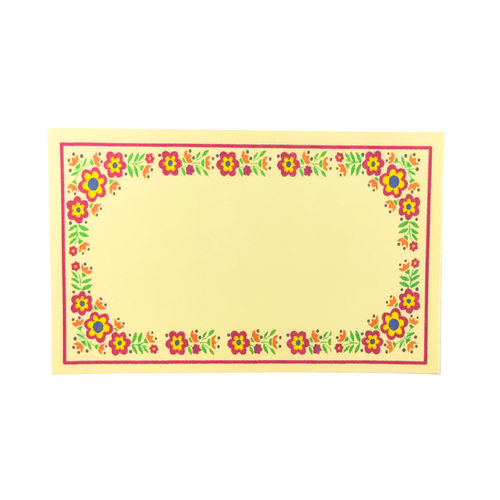 Embossed Gift Cards 12 pcs Yellow