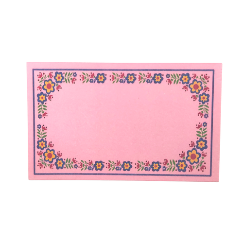 Embossed Gift Cards 12 pcs Pink