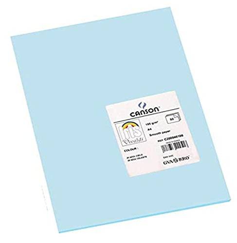 Canson Iris Vivaldi A4 185 gsm Smooth Color Paper -Sky blue- 50 Sheets