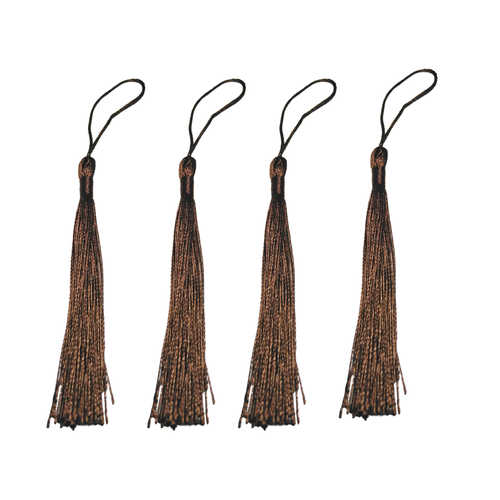 Tassels Decorative Accessory Brown 4pcs