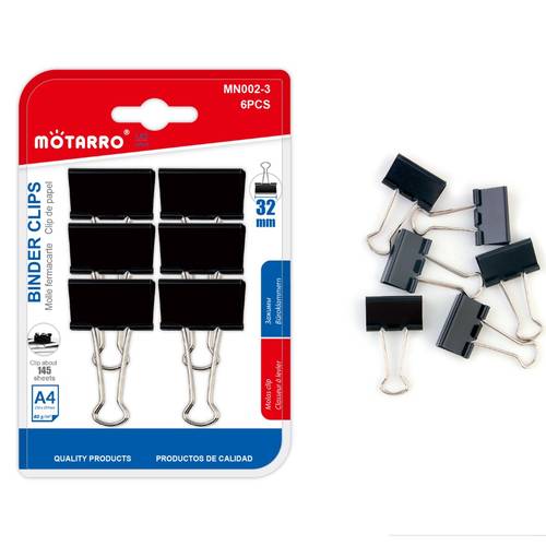 Motarro Binder Clips 32 mm 6 pcs