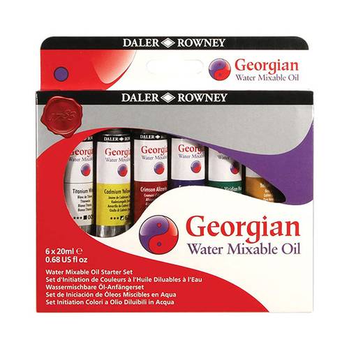 طقم 6 ألوان زيتي مائي 20 مل  (Georgian), ديلر روني 