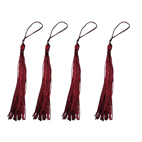 Tassels Decorative Accessory Burgundy 4pcs