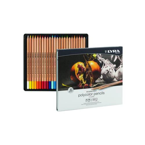 طقم 24 لون رصاص بولي (REMBRANDT POLYCOLOR 24 assorted) , ليرا